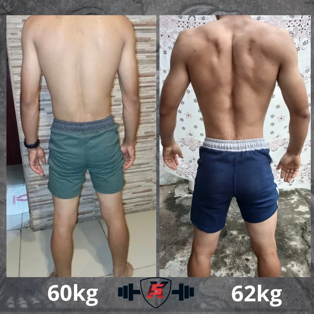 Acompanhamento real da transformação corporal de um aluno